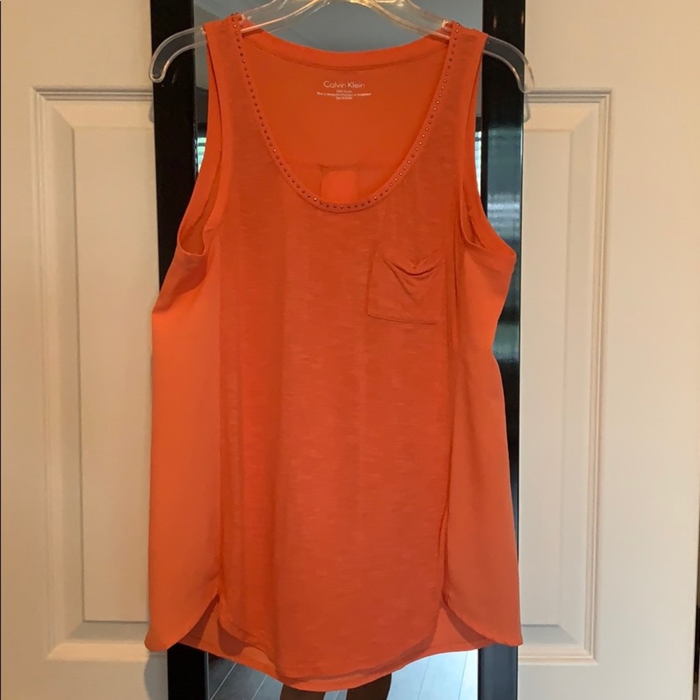 Calvin Klein orange tank top